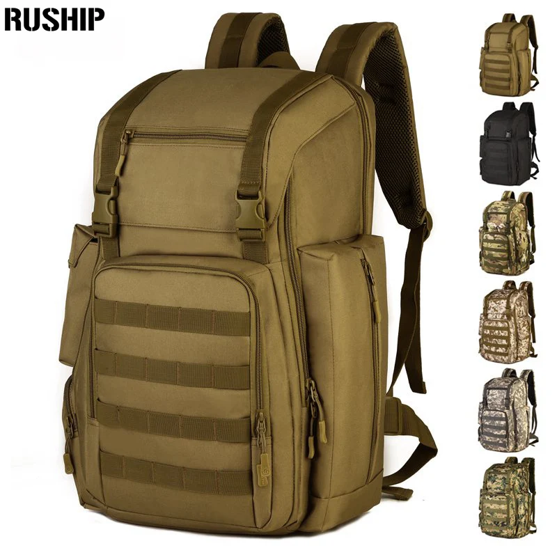 Koop 40L Mannen Vrouwen Molle Systeem Rugzak Nylon 1000D Trek Jacht Militaire Tactische Rugzak Aanval Reistas Outdoor Sporttas