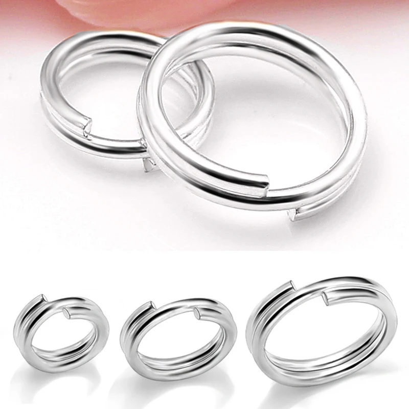 5 шт./партия двойные круглые серьги-кольца из серебра 925 пробы