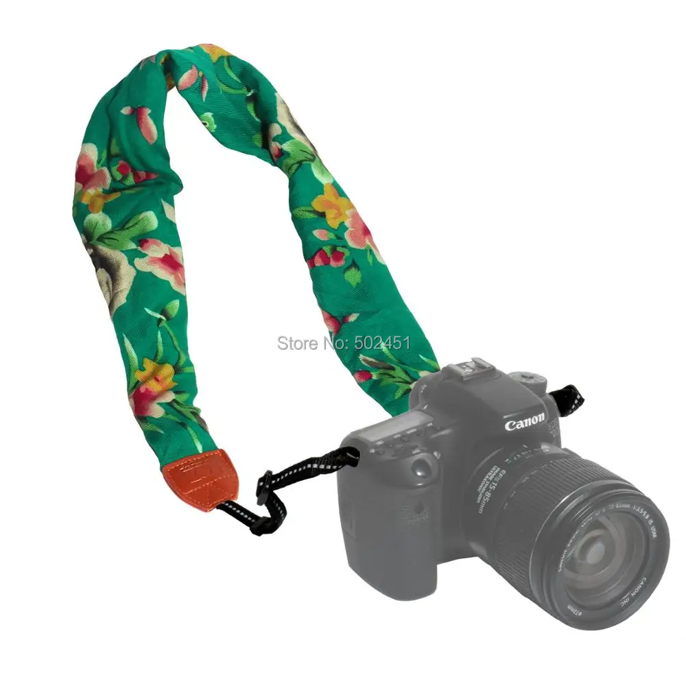 Универсальная регулируемая DSLR камера плечевой шейный ремень Ткань цветочный шарф для CANON NIKON SONY Fujifilm Leica Pentax Olympus