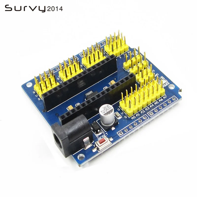 Плата совместимая с контроллером NANO I/O датчик расширения Shield Module для Arduino UNO R3 Nano