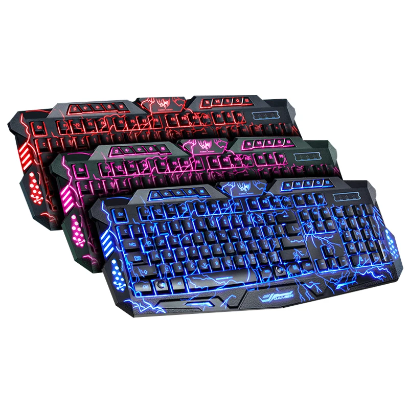 114 ключей Механическая игровая клавиатура RGB подсветка красный синий