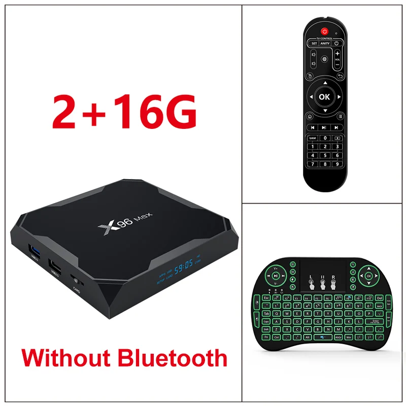 X96MAX-2-16-I8 DQiDianZ X96 Max Android 8.1 Смарт ТВ Приставка X96max Amlogic S905X2 Quad Core 2.4G/5.8GHz WiFi Андройд ТВ Приставка 2ГБ/16ГБ память Smart TV Box - Цвет: X96MAX-2-16-I8