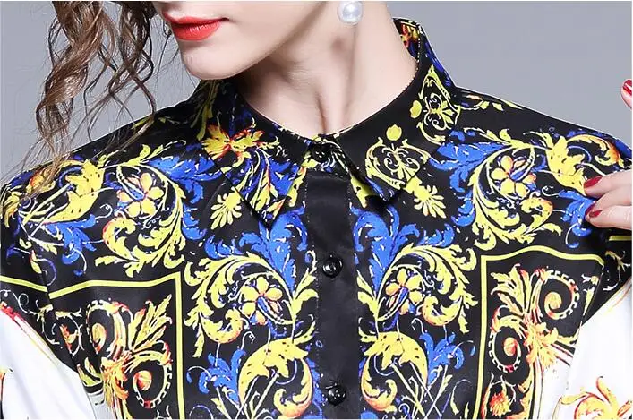 Blusas mujer de moda дизайнерские топы для подиума женская рубашка с длинным рукавом