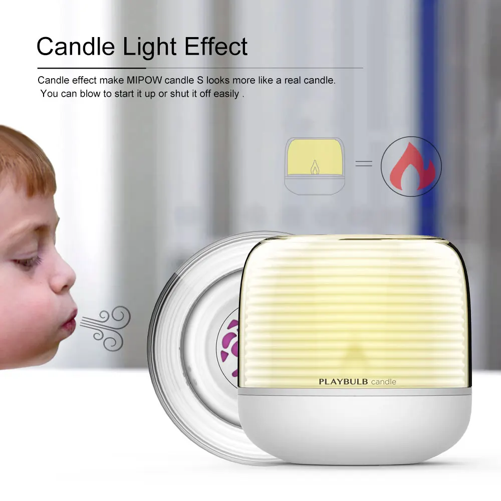 PLAYBULB смарт-свеча S светодиодный ночник RGB Сменные Цвет беспламенного свечи USB