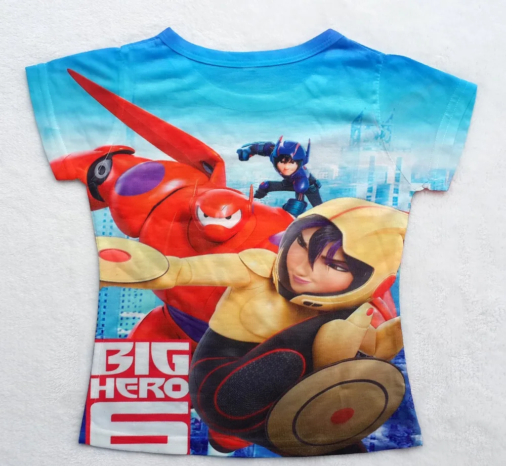 Новая детская футболка 2015 с принтом Город героев футболки для мальчиков и