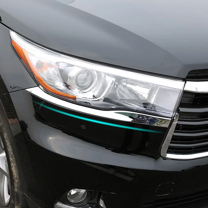Для Toyota Highlander Kluger 2014 2015 2016 хромированный противотуманный светильник накладка на