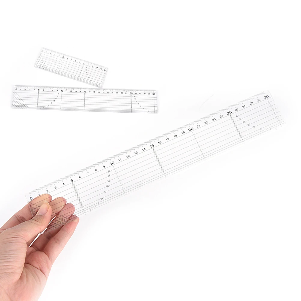 

Quilting Sewing Patchwork Foot Aligned Ruler Grid Cutting Edge Tailor Craft Handmade Ruler Measuring Tool 5*15/30cm Transparent