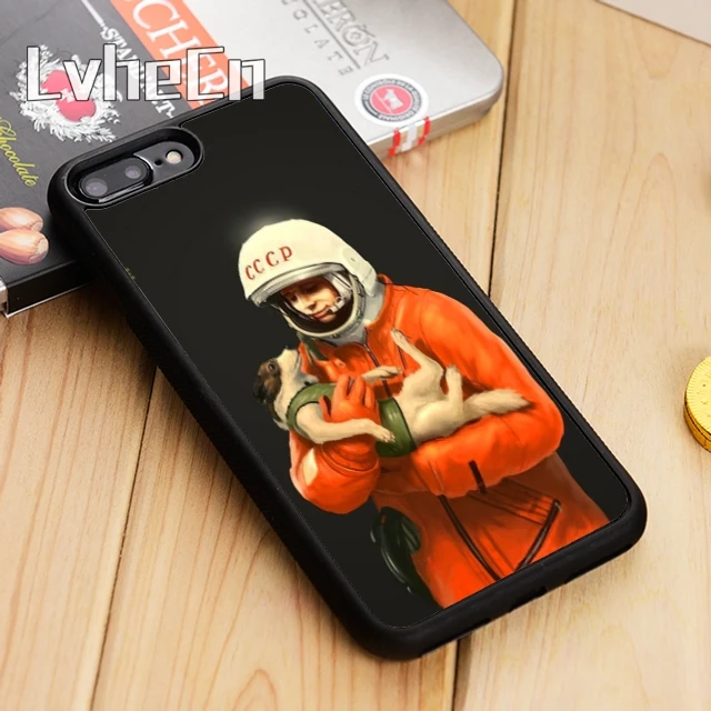 Чехол для телефона LvheCn Yuri Gagarin Dog чехол iPhone 13 12 Mini X XR XS Max Apple 11 Pro 5 6S 8 7 Plus SE2020 Coque -