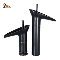 zgrk bathroom sink faucets chromeblack waterfall sink faucet single handle hot and cold water taps basin mixer taps