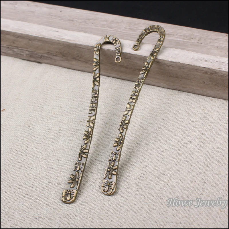 Оптовая продажа 4 шт. качественные античные бронзовые закладки для книг подвеска