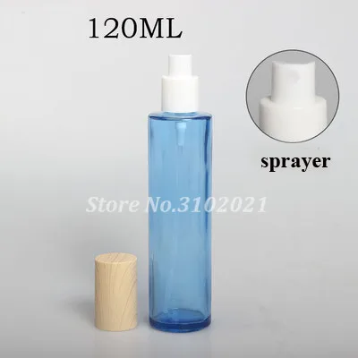 2/8 шт. 20 Вт, 30 Вт, 50 г синий Стекло DIY баночка для крема, комплект 20 Вт, 30 Вт, 40/60/80/100/120 мл пустой распылитель форсунки/Эмульсия Пресс в бутылке насосе ABS Кепки - Цвет: 120ML