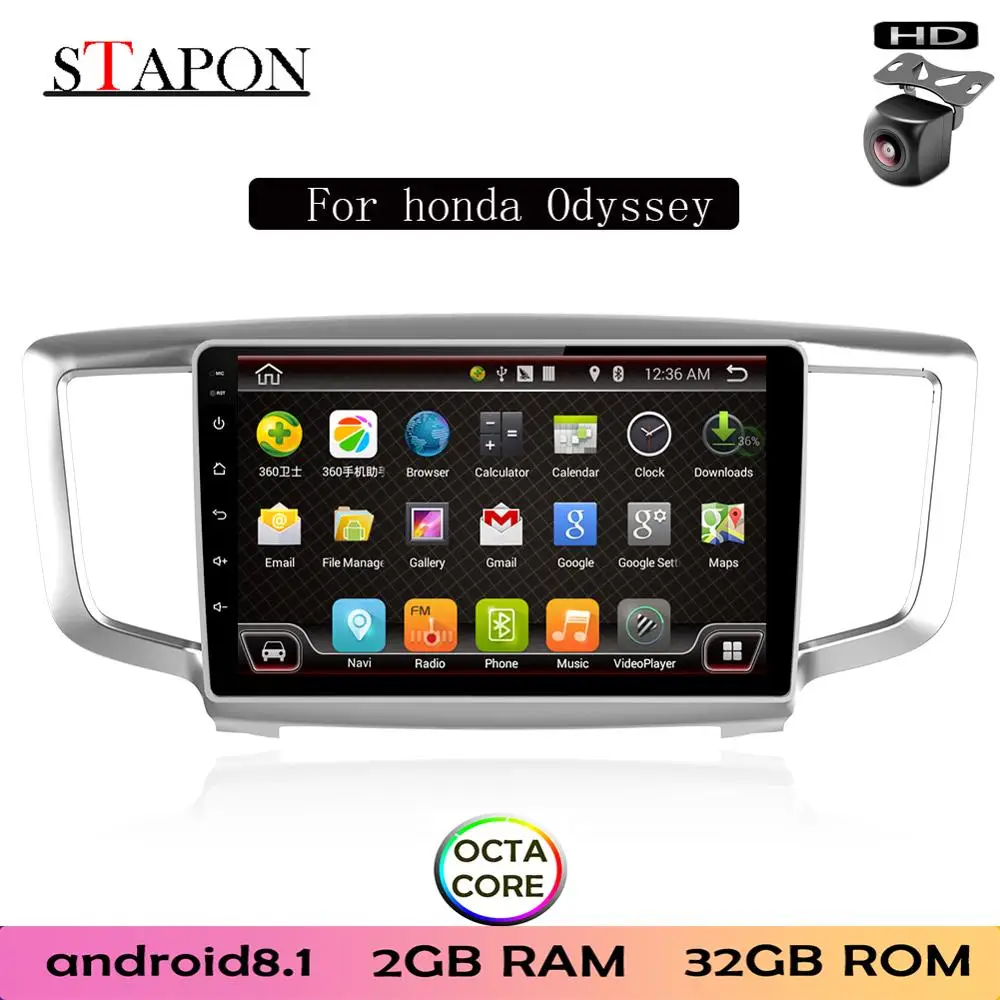 STAPON 10 дюймов для honda Odyssey 2015 Android8.1 2GBRAM Восьмиядерный автомобильный DVD