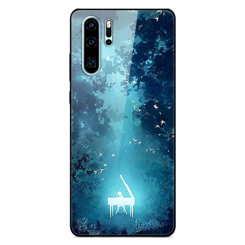 Чехол для Huawei P30 Pro Lite жесткие телефонные чехлы из закаленного стекла P20 P20Pro чехол