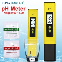 high accuracy 0 01 lcd digital ph meter tester for water food aquarium pool hydroponics pocket size ph tester large lcd display