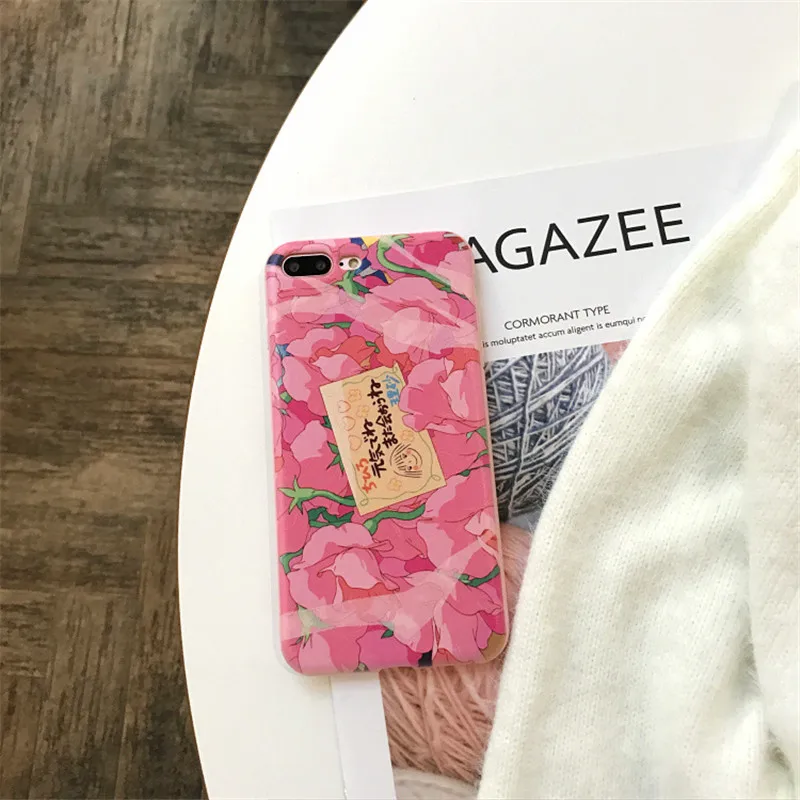 Мягкий силиконовый чехол для телефона с цветочным рисунком iPhone 7 Plus 6 Fundas Shell Phone