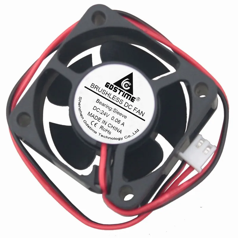 

Gdstime 1 Piece 40x40x20mm DC 24V 4cm Mini Brushless Cooling Fan 40mm x 20mm 2Pin 4020 PC Case Motor Cooler 24 Volt