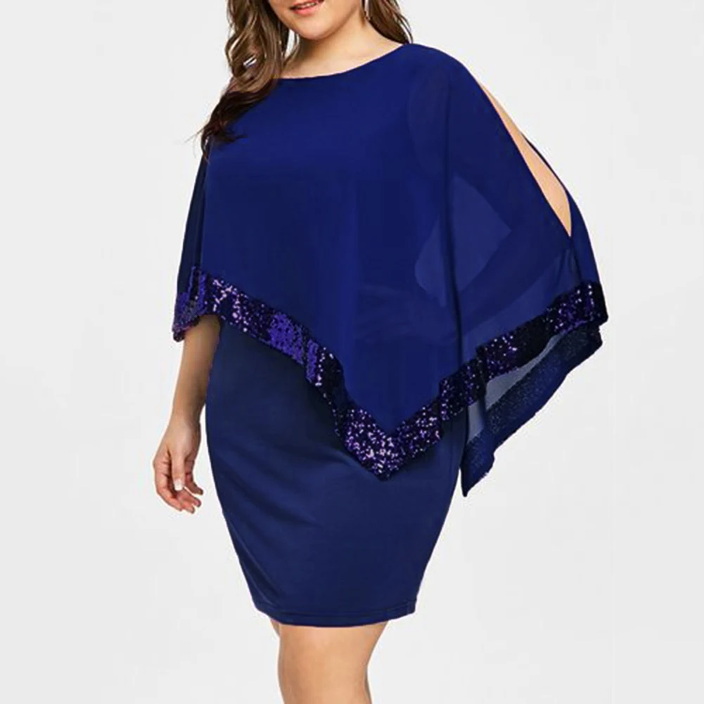 Оптовая продажа женские вечерние платья большого размера с асимметричным мысом