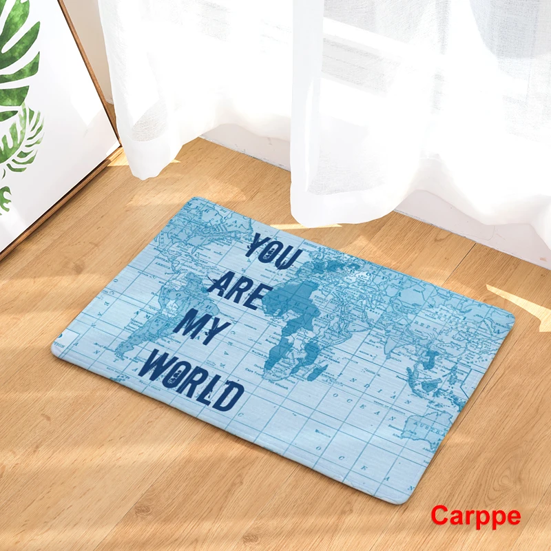 Скандинавский дверной коврик с принтом в стиле INS мультяшный изображением карты