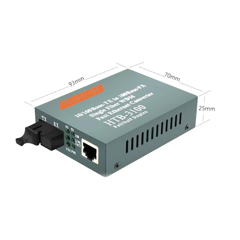 1 пара волоконный приемопередатчик 100 м интерфейс SC + порт RJ45 25 км медиаконвертер
