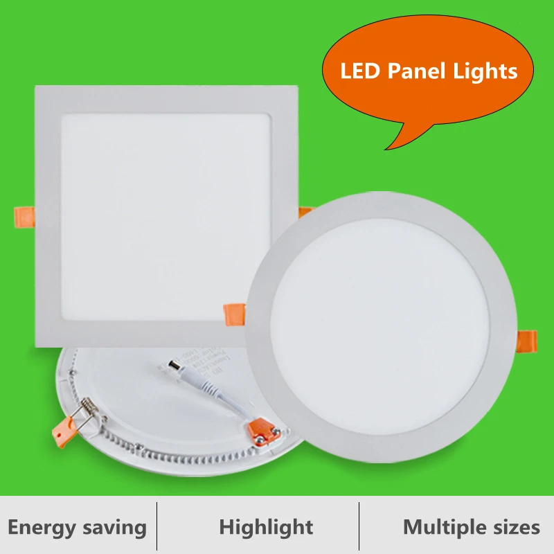 Круглая квадратная Светодиодная панель встраиваемая потолочная лампа для кухни
