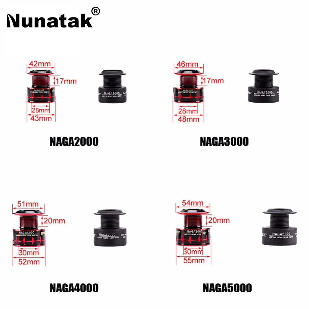 Nunatak NAGA 5 2: 1/4. 7:1 11BB 7 кг спиннинговая рыболовная Катушка 2000/3000/4000 спиннинговое