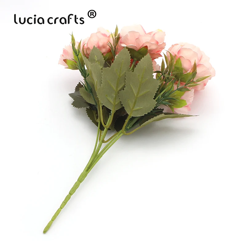 Lucia crafts 1 букет, 8 головок искусственных цветов, свадебные пионы, вечерние украшения для дома, аксессуары для DIY A0311