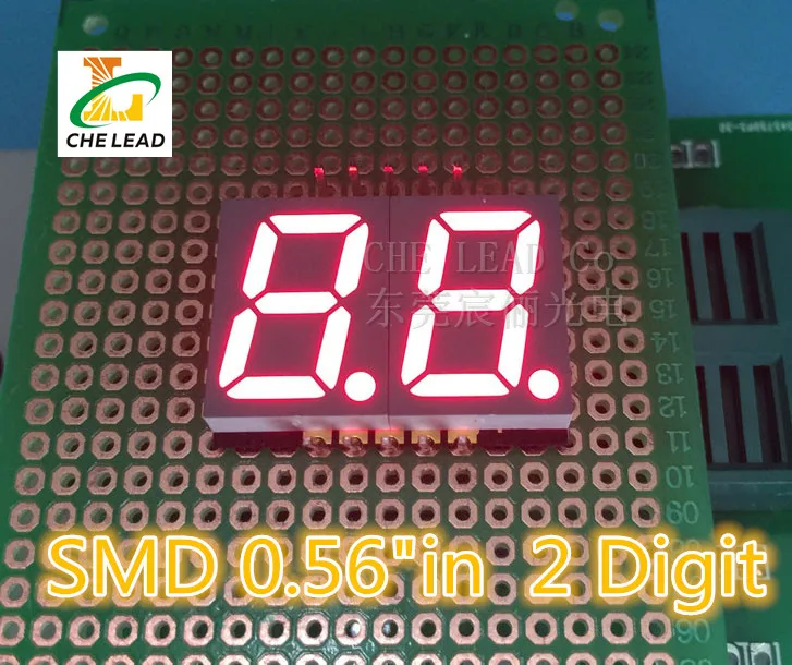 Светодиодный экран 0 56 дюйма 2 цифры светодиодный модуль SMD цифровая трубка общий
