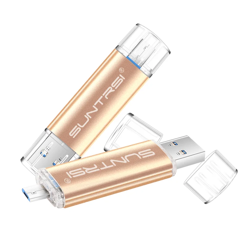 Suntrsi USB Flash Drive 64 ГБ OTG USB 3.0 Флешки Высокая Скорость металл USB ФЛЭШ-Накопитель Индивидуальный Логотип USB Флэш-Накопитель 64 ГБ