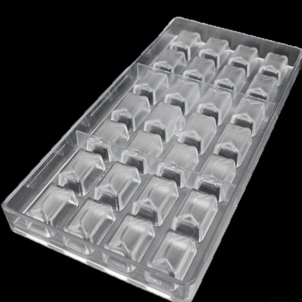 Grainrain Rectangle Shaped DIY Chocolate Molds Clear Hard Plastic Polycarbonate PC Mould | Baking &amp Pastry Tools