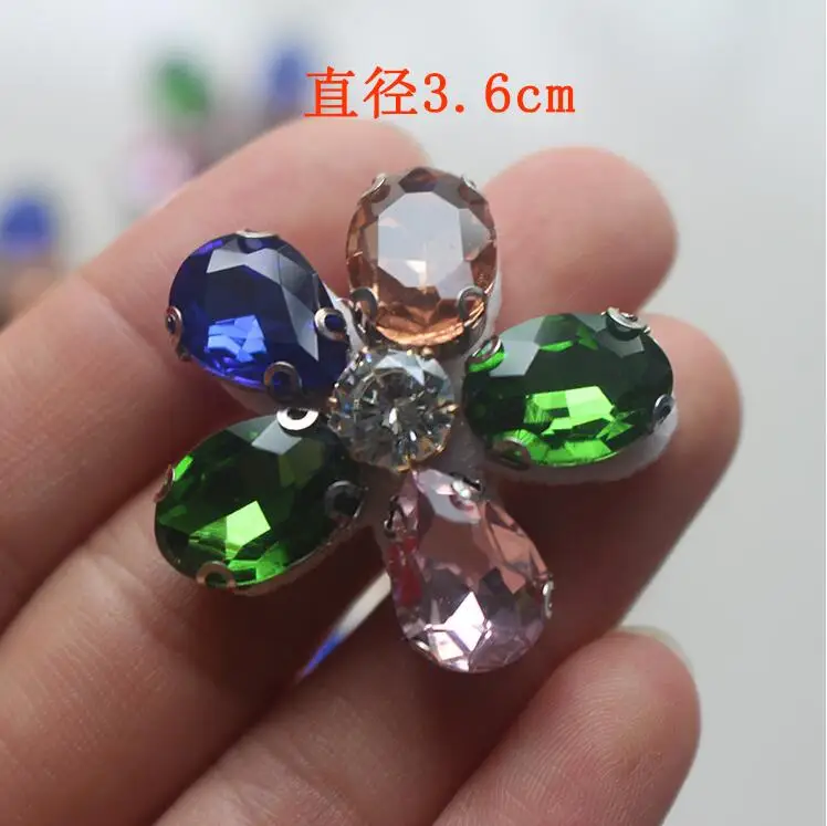 Цветы из горного хрусталя вышивка бусин нашивка брошь для шитья одежды носки