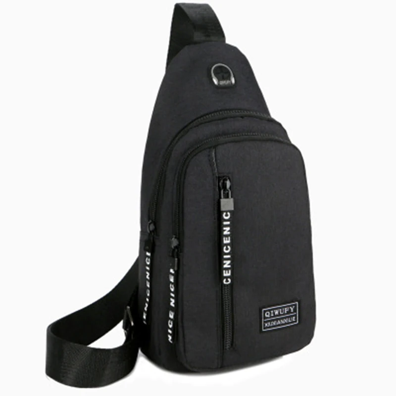 Men's multi-function waterproof shoulder Messenger bag with earphone hole Oxford cloth fashion travel storage | Багаж и сумки