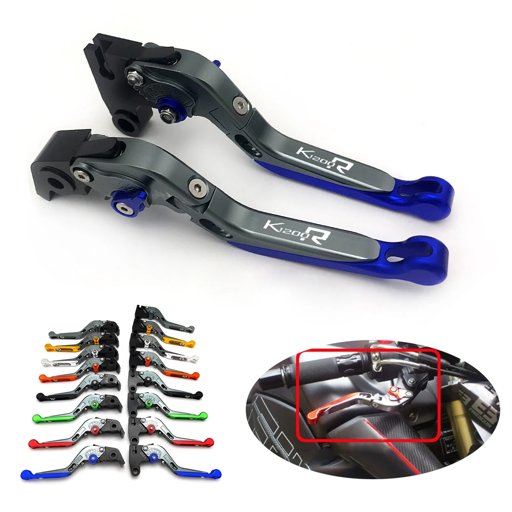 Для BMW K1200R 2005-2008 CNC Алюминиевый Регулируемый складной выдвижной тормозной рычаг