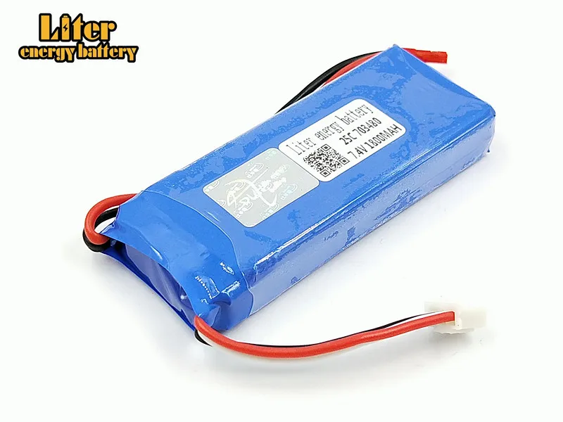 7 4 В 1800 мАч Lipo батарея для WLtoys V323 пульт дистанционного управления лодки RC 703480 25c JST