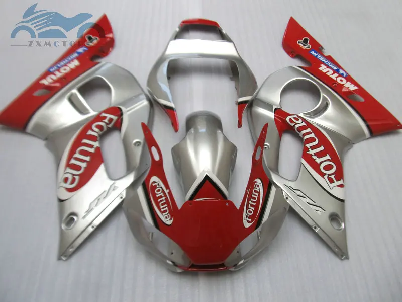 Набор обтекателей для мотоциклов YAMAHA R6 YZFR6 1998 2000 2001 2002 YZF 98 02 красный серебристый
