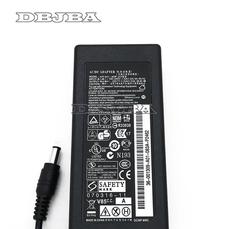 20V 3.25A новый адаптер переменного тока зарядное устройство для ноутбука Lenovo IdeaPad 3000