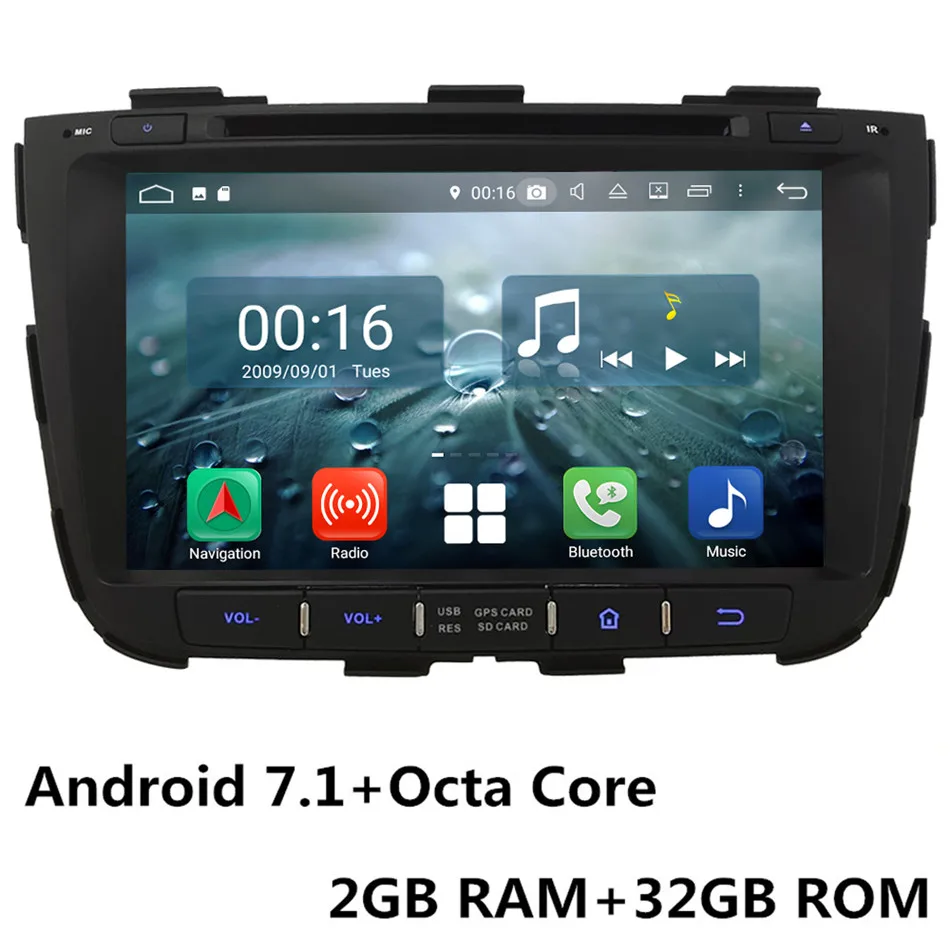 Android 7.1 x 8Core " Восьмиядерный 4G Wifi Android 8,1 4 Гб ОЗУ 64 Гб ПЗУ RDS USD автомобильный dvd-плеер радио gps ГЛОНАСС навигация для Kia Sorento 2013 - Цвет: Android 7.1 x 8Core