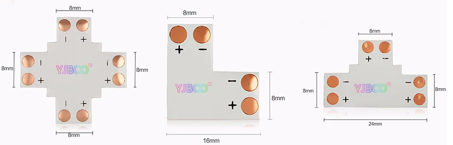 5~ 500 набор L форма 2pin 3pin 4pin 5pin 6pin LED разъем для подключения угловой правый угол 5050 RGB RGBW 3528 ws2812 Светодиодная лента