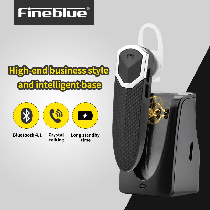 FINEBLUE FT-9 беспроводные Bluetooth наушники для автомобиля Bluetooth гарнитура и портативное автомобильное зарядное устройство с микрофоном для телефона