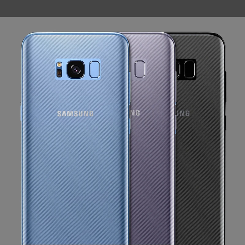 2 упаковки 3D матовое углеродное волокно защитная задняя пленка для экрана Samsung