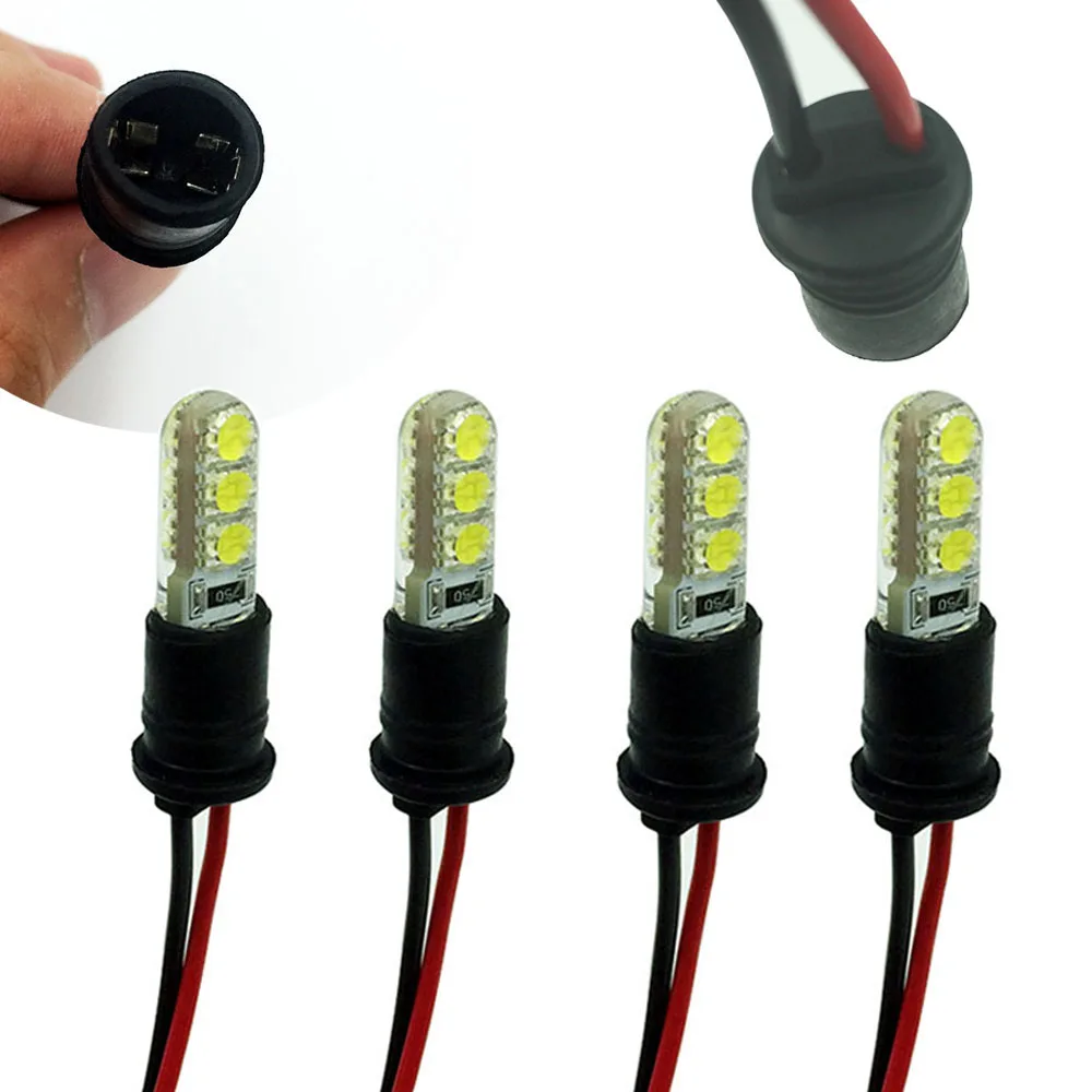 YSY 4 шт./лот LED T10 W5W мягкий держатель лампы кабели адаптеров разъем светодиодной