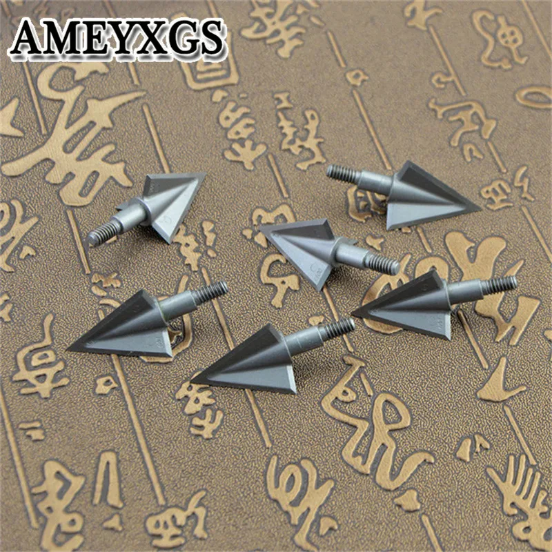 

6Pcs Archery Broadheads 3 Blade Screw-in Arrowheads Crossbow Hunting Tips For Bw And Arrow Outdoor Hunting Shooting Accessories