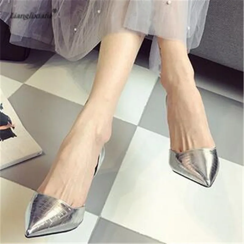 Женские босоножки на шпильке LLXF летние тонком высоком каблуке 9 см туфли-лодочки