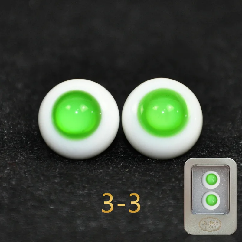 Серый Новое поступление BJD Eyeball Размер 1/3 высокое качество SD MSD светильник серый темно-зеленый красный фиолетовый дымчато-серые глаза 16 мм - Цвет: Серый