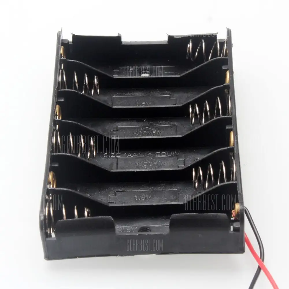 DIY 9V 6 x AA держатель батареи Чехол коробка с разъемом постоянного тока для