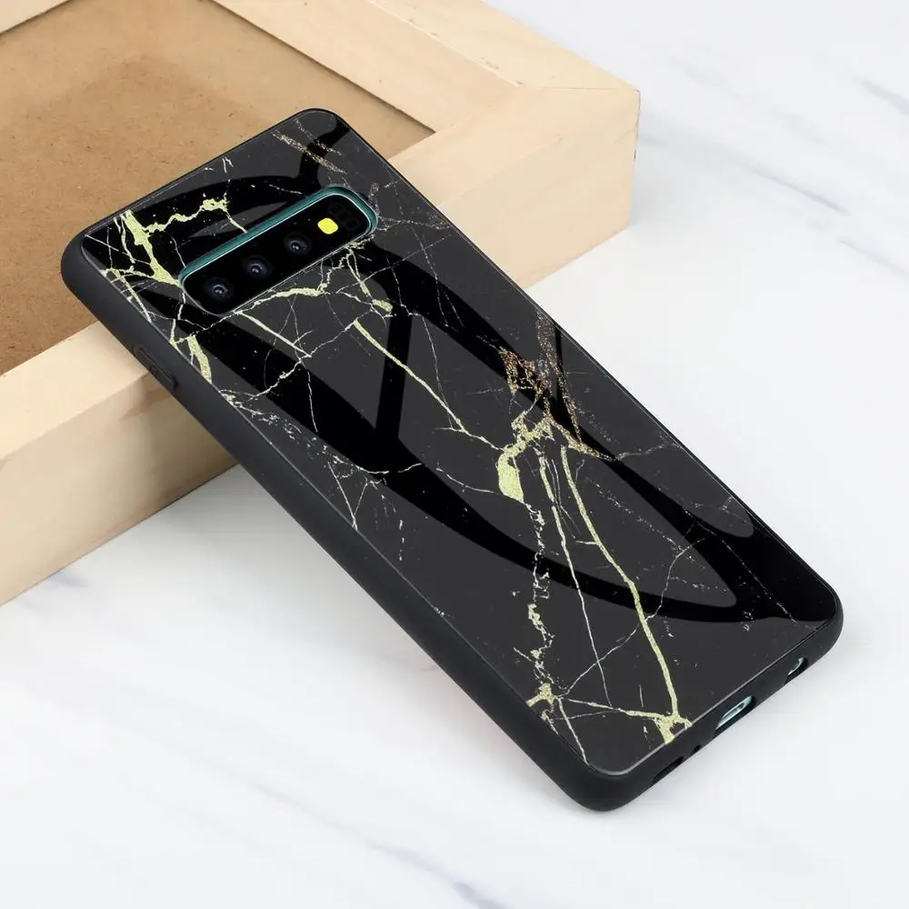 Marble Tempered Glass Phone Cover For Samsung Galaxy S10 5G S9 S8 Plus S10E Note 9 8 J3 J5 J7 2017 J6 A6 A7 A8 A9 2018 Case | Мобильные