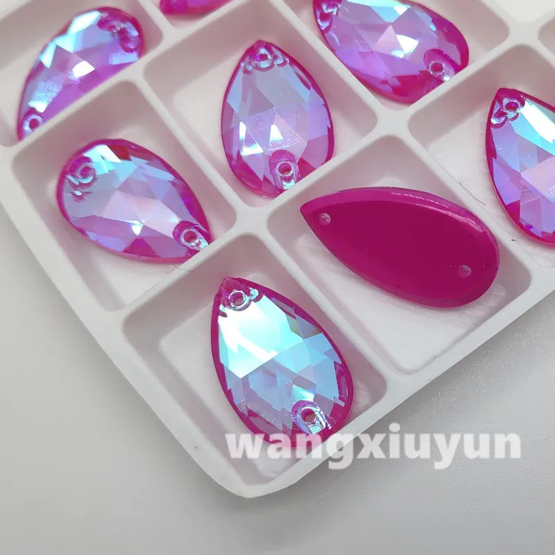 New More Colors 3230 K9 Glass Crystal Drop Sew-on Stone Flatback Teardrop Sewing Dress Clothing Making | Дом и сад