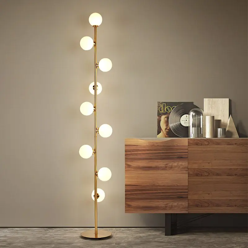 

Simple glass ball stand lamp floor lamp modern personality bedroom bedside living room sofa ball floor lamp WF605352