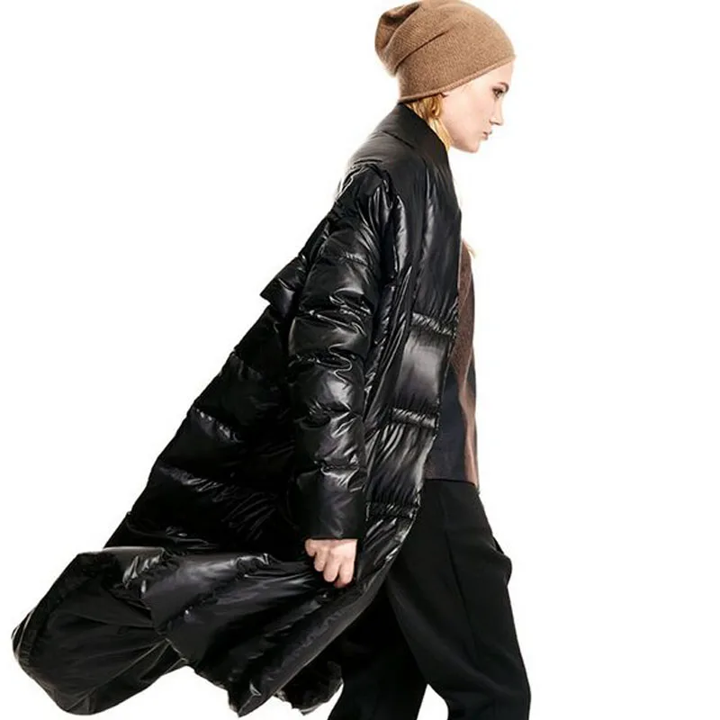 Новинка 2018 Высококачественная зимняя куртка женское модное Брендовое длинное