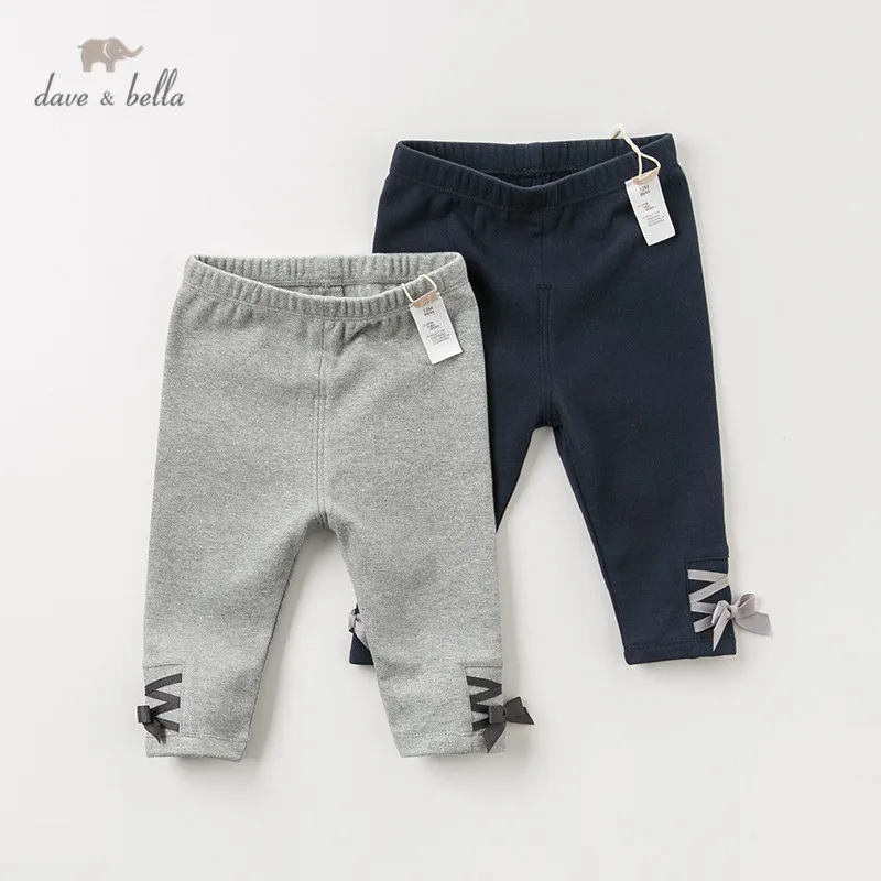 

DB12087 dave bella autumn baby girl fashion pants children full length solid pants infant toddler