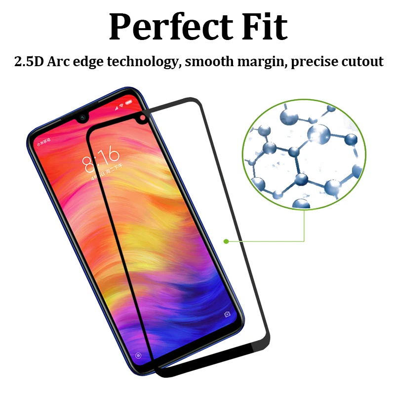 Закаленное стекло для xiaomi redmi note 7 pro защита экрана ksiomi redme not 7pro armor xiaomei red mi display siaomi